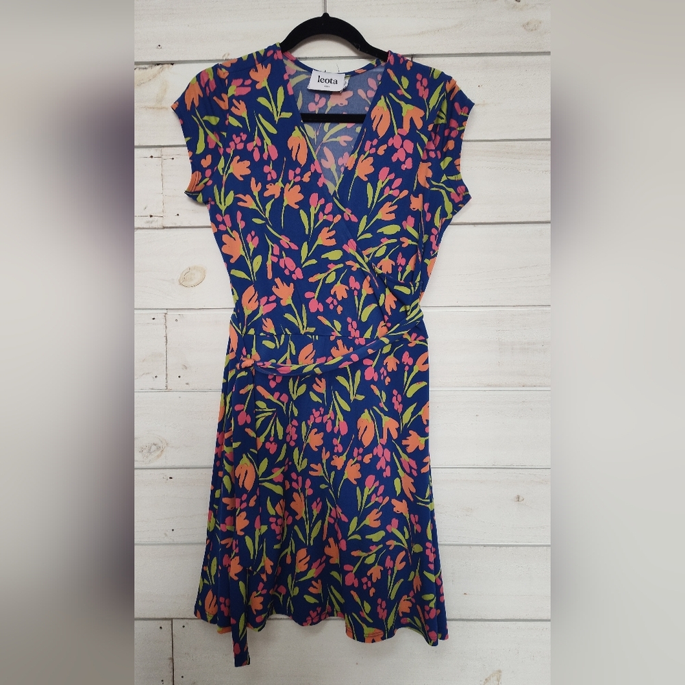 Leota Women's Mini Dress - Blue and Orange Floral